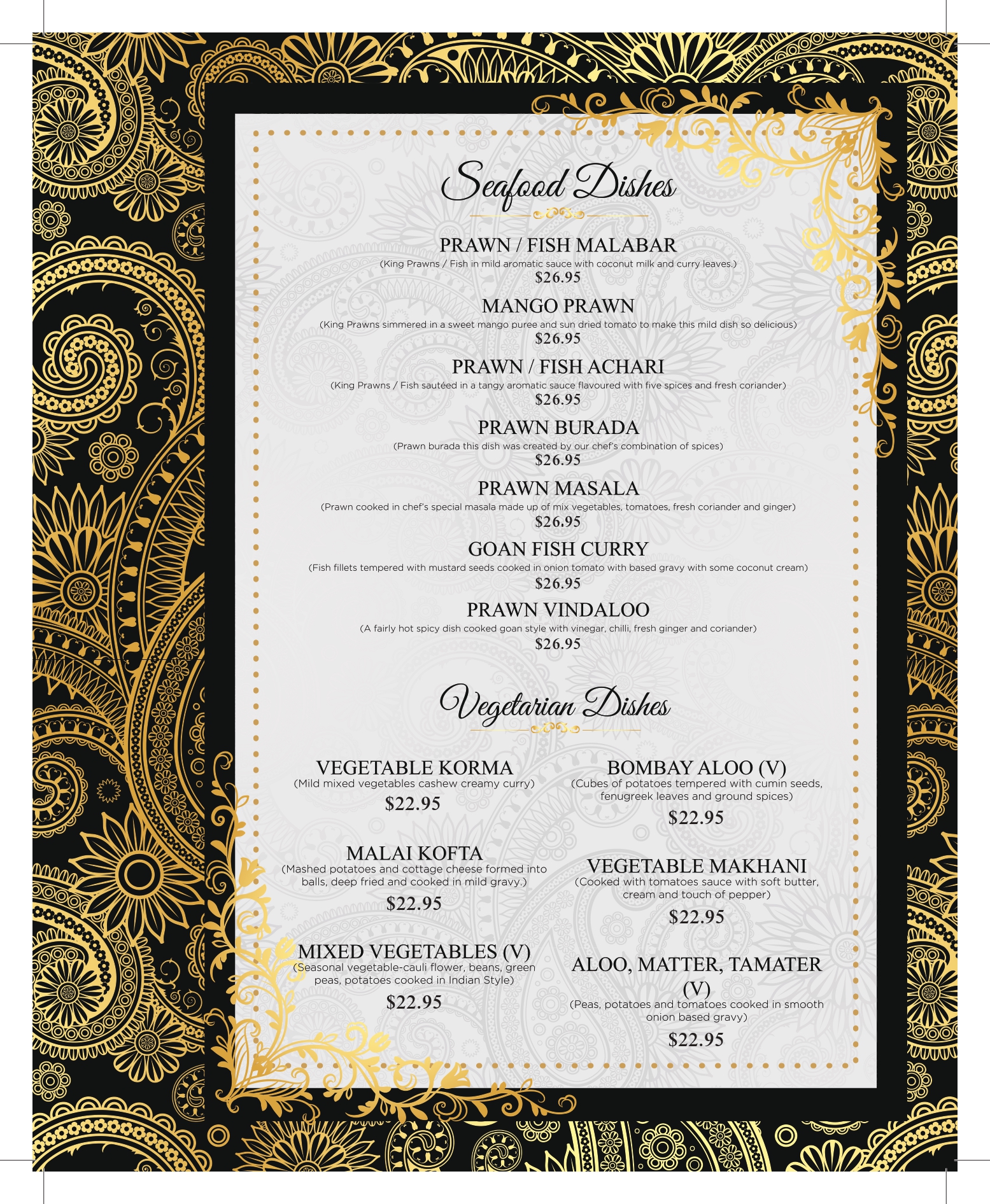 Royal Indian Restobar Menu Pg7