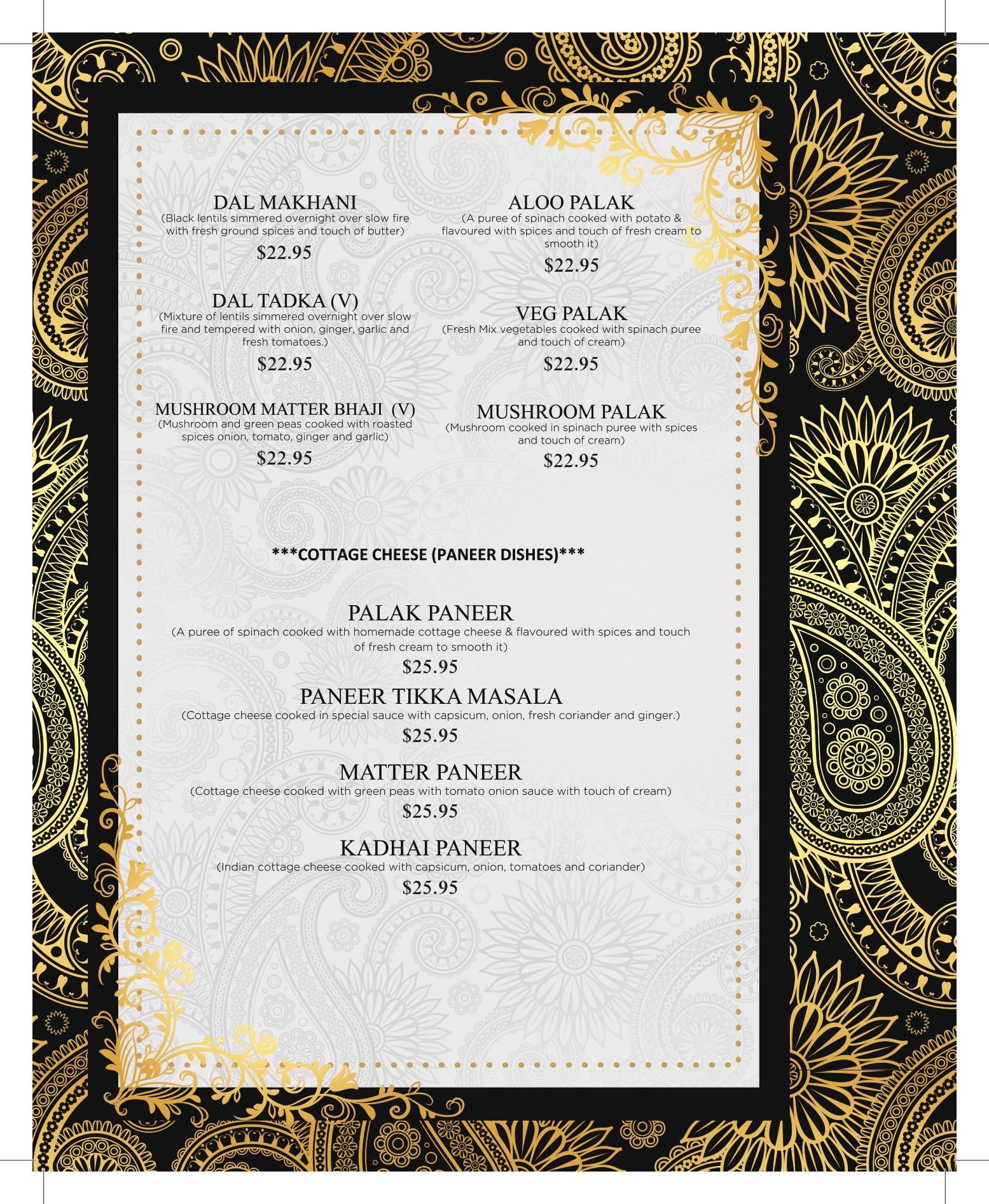 Royal Indian Restobar Menu Pg8